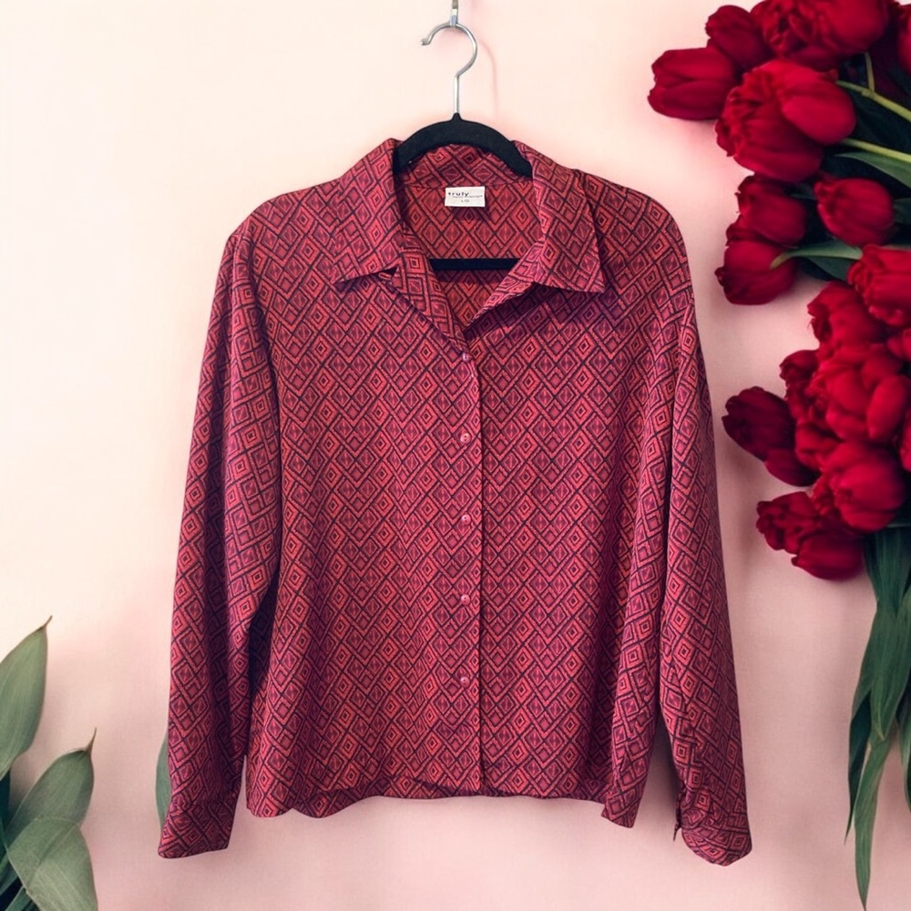Truly Classic Red & Pink Diamond Print Shirt